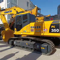 Excavatrice sur chenilles Komatsu PC350-7 d'occasion du Japon, pompe hydraulique principale d'origine, moteur en bon état