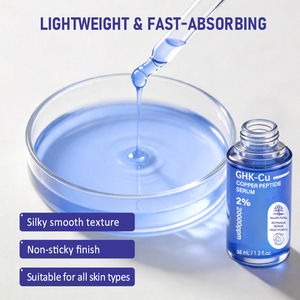 Siero Coreano Personalizzato per la Cura della Pelle con Peptidi di Rame GHK-Cu e SNAP-8 Blu, Leggero, ad Assorbimento Rapido, Stimolante del <span class=keywords><strong>Collagene</strong></span> e Rassodante - Product Image 6