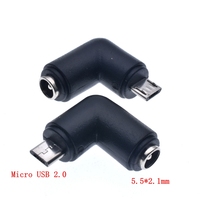 DC 5.5X2.1mm Femelle à Type C Mini Micro USB Mâle 5 Broches DC Power Plug Connecteur Adaptateur pour V8 V3 Android