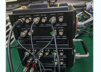 Convertisseur Fibre Optique 4 Canaux Vidéo SDI 12G avec Boucle de Sortie, 1 Canal Vidéo de Retour, Alimentation XLR 4 Broches Gold Mount, et Fibre Optique ST
