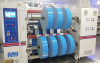 Machine de découpe et de rembobinage électrique PLC à double arbre pour ruban adhésif, mousse, film plastique double face, rouleaux de papier et emballages alimentaires