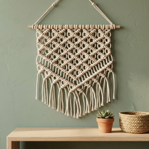 Elegante cuerda de algodón de macramé para colgar en la pared, la decoración del hogar más buscada - Product Image 3