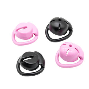 Nuovo pene rosa gabbia di castità del pene Set piccolo uccello gabbia di castità con lucchetto 4 anello pene Bondage schiavo uomo sesso Toy18 + - Product Image 5