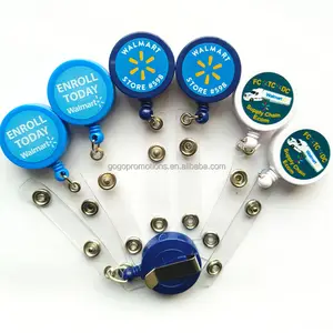 Custom sublimation Popular Nurse Plastic Lanyard Retractable YoYo Badge Reels for ID Holder