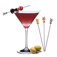 Populaire Barman Tools Custom Rvs Cocktail Pick Zwaard Zink-Legering Paardenhoofd Cocktail Tandenstoker Fruit Martini Picks