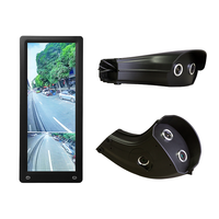 Rétroviseur latéral électronique IP69K CMS R46 à écran partagé, SONY IMX662, étanche, grand angle, double objectif classe II/IV pour usage intensif