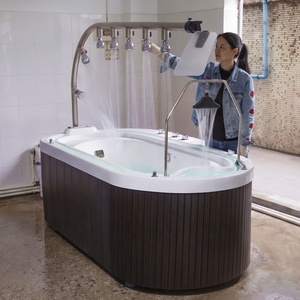 Table de douche moderne pour spa capillaire avec plusieurs buses et bras réglable pour salle de bain - Product Image 1