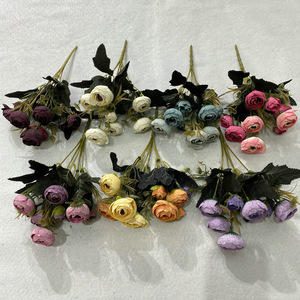 Usine de fleurs artificielles Meiyu Craft, fleurs artificielles, camélia flocon de neige 27 cm, décorations pour mariage et maison - Product Image 2