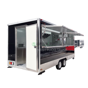 Gerobak Makanan Mobile Anti Karat dari Baja Tahan Karat 4-5.5m yang Dapat Disesuaikan dengan Dapur Lengkap untuk Jajanan, Pizza, Es Krim, BBQ - Product Image 6