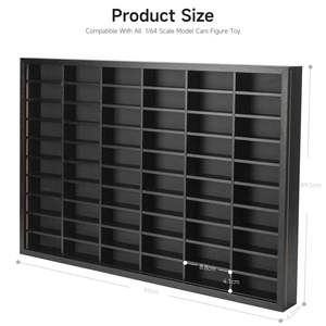 2026 모던 우드 다이캐스트 모델카 디스플레이 케이스 (탈부착 가능한 선반, 벽걸이형, 1:64 스케일 자동차용, 벌크 섀도우 박스) - Product Image 2