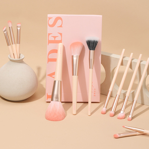 Juego de brochas de maquillaje MSQ, 12 Uds., brochas de maquillaje profesionales planas sintéticas, ventilador plano, portátil, ceja, brillo de labios, sombra de ojos - Product Image 5