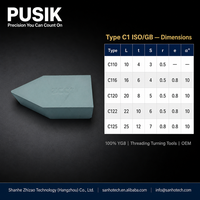 Tungsten Carbide Brazed Tips Type C1 C110 C112 C116 C120 YG6 YG8 YT15 Brazing Inserts for Thread Turning Tools