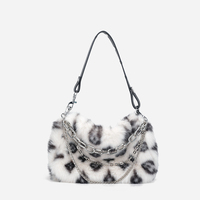 Sac à main personnalisé pour femmes, sac fourre-tout en peluche douce à la mode