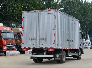 FOTON新しい152hpディーゼル貨物VANライトトラック4.14m長さ4x2ドライブホイール高速AMTギアボックスWeichaiユーロ2左エアサスペンション