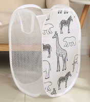 Panier à linge pliable domestique pliable grande maille stockage pour enfants Hosanthes durables et pratiques