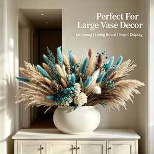 Ramo de Flores Secas Naturales Multitono de Hierba de Pampas, <span class=keywords><strong>Eucalipto</strong></span> y Rosa, Decoración de Mesa para Bodas Estilo Rústico, Accesorio para Fotografí<span class=keywords><strong>a</strong></span> - Product Image 2