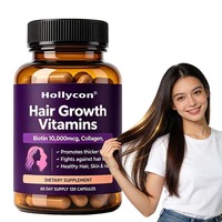 Vitamines pour la croissance des cheveux OEM/ODM pour femmes avec biotine, collagène, palmier nain, pour des cheveux plus forts et plus sains, et des ongles et une peau plus robustes