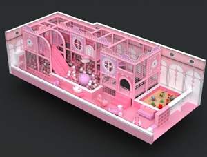 Zoete Kleuren Snoep Thema Ondeugend Kasteel Kinderen Zachte Speeltuin Indoor Speelcentrum Kleine Indoor Speeltuin met Glijbaan en Ballenbak - Product Image 3