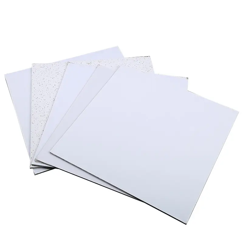 Better Price and Good Quality False Ceiling Designs PVC Gypsum Board Popular Designs and Factory Price 600*600*7mm