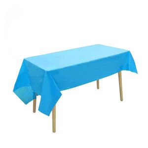 Premium Heavy Duty PE Solid Color <b>Waterproof</b> Wedding Birthday Baby Shower Party Event <b>Table</b> <b>Cover</b> Disposable Tablecloth - Product Image 2