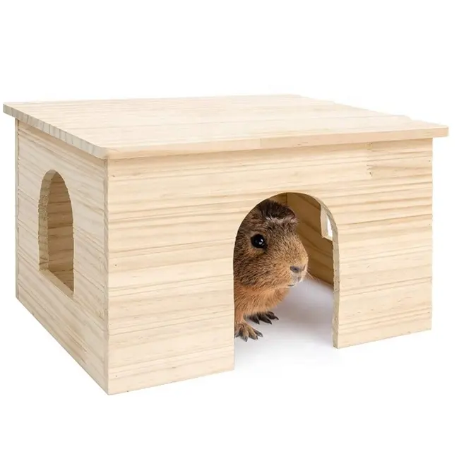 Customized Chinchilla and Guinea Pigs Hut Hideout hamster cage Wood Pet House wooden pet house Hamster nest