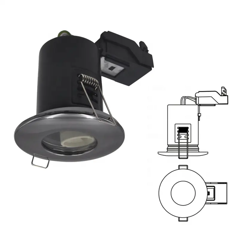 Lõm lửa đánh giá Downlight GU10 IP65 không thấm nước downlights cho phòng tắm Trần LED có thể thay thế với Hộp nối