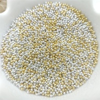Perles de rocaille rondes en verre argentées et dorées de 2 mm, 3 mm, 4 mm pour la fabrication de bijoux et bracelets DIY en gros