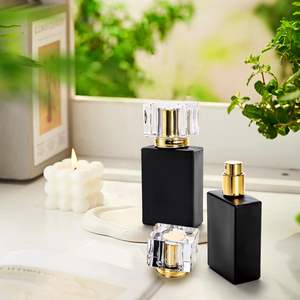 Flacons de parfum vides en verre noir carré à col vissé, rechargeables, 30 ml, 50 ml, 100 ml - Product Image 6