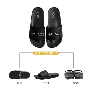 OEM Tùy Chỉnh Màu Đen Slide Giày Dép Sandal PVC, Biểu Tượng Tùy Chỉnh Dép Đi Trong Nhà Người Đàn Ông Đồng Bằng Trống Trượt Sandal, Dép Đi Trong Nhà Biểu Tượng Tùy Chỉnh Trượt Sandal - Product Image 3
