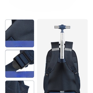 Ensemble sac à dos à roulettes de football pour enfants avec sac à déjeuner et trousse à crayons, sac d'école à roulettes 3-en-1 unisexe avec fermeture éclair tendance - Product Image 5