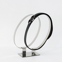 Support de ceinture réglable en acier inoxydable, design écologique, boucles détachables, couleur personnalisable pour surface polie, facile à utiliser