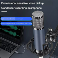 Microphone Professionnel Filaire Biner OEM V11 à Condensateur 48V pour Enregistrement Studio, Chat en Ligne et Jeux Vidéo
