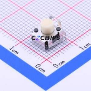 TA3-2W3K-V-T/R Tactile Switch SMD Switch Single Pole Single Throw Round Button Horizontal Mount 6mm - Product Image 1
