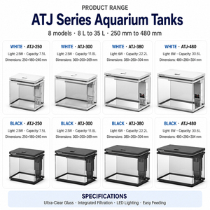 <span class=keywords><strong>Acquario</strong></span> in Vetro Nano SUNSUN Nuova Generazione, Piccolo Sistema di Filtrazione Completo con Illuminazione per Pesci Betta, Pesci Rossi e <span class=keywords><strong>Tartarughe</strong></span> - Product Image 2