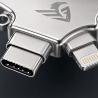 Lector de Tarjetas para Teléfono Móvil Cuatro en Uno de Aluminio y Adaptador OTG de Alta Velocidad y Convertidor de Memoria TF con 1 Año de Garantía - Venta al por Mayor de Fábrica