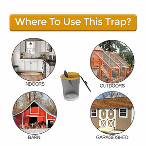 Trampa para Ratones Eficiente con Tapa de Cubeta, Compatible con Cubetas de 5 Galones, Trampa para Ratones con Reinicio Automático, Trampa para Ratones Humana, Herramienta de Captura Interior - Product Image 3