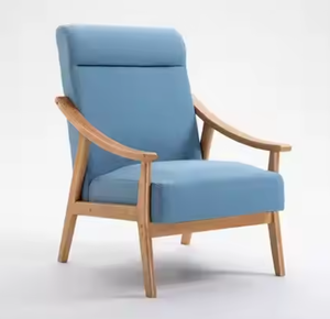 Fauteuil inclinable confortable en tissu et bois pour salon, avec support pour les jambes, pour mobilier d'hôtel et de salon - Product Image 5