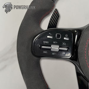 Alcantara roda kemudi olahraga serat karbon, untuk Mercedes Benz X164 X166 CLS W219 W204 W205 CLA X118 C118 C238 GL W212 C63 AMG - Product Image 2