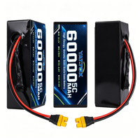 Batterie LiPo en gros 350Wh/kg haute énergie 60000mAh 22.2V 6S 12S 14S 10C, 100% cathode LCO, 800 cycles, état solide pour drones