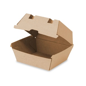 Boîtes à emporter pour hamburgers, taille 13x14x8cm, en carton kraft, jetables, écologiques - Product Image 3