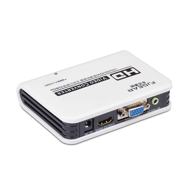 FJGEAR Dp Dvi hd Mi to Vga Usb Ro hd Mi ABS case 1080P Vga to Hdm I Converter with Audio