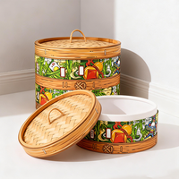 Tube en carton rond de luxe personnalisé pour emballage cadeau, biscuits, Zongzi, gâteaux de lune, multicouche, grand diamètre