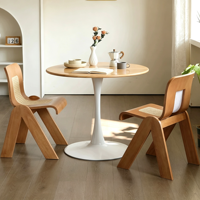 Table et chaises de salle à manger en bois massif de style vintage avec pieds en métal, adaptées aux maisons, salles de réunion et salons