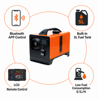 Chauffage de stationnement diesel tout-en-un KAIDA XMZ-W-D1 8KW 12V 24V avec réservoir de carburant intégré de 5L pour contrôle par application