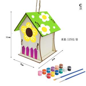 Kit de carillon éolien DIY Bird House <span class=keywords><strong>pour</strong></span> enfants Fun Arts et artisanat en bois <span class=keywords><strong>pour</strong></span> <span class=keywords><strong>construire</strong></span> et peindre Excellent <span class=keywords><strong>pour</strong></span> les arbres à <span class=keywords><strong>chat</strong></span> et les grattoirs - Product Image 4