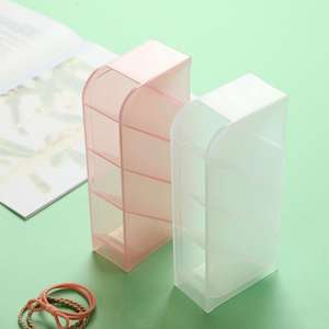 Organizador de Almacenamiento Vertical Transparente, Organizador de Escritorio Multicompartimento para Papelería, Cosméticos y Artículos Esenciales de Escritorio - Product Image 2