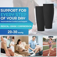 Manchon de compression tricoté pour mollet avec logo personnalisé, pour le sport, le soulagement des varices et des crampes, et le soutien des périostites tibiales, idéal pour l'été