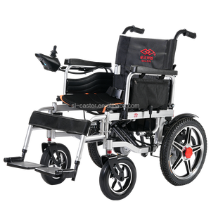 Fauteuil roulant électrique pliable à quatre roues en aluminium léger avec frein pour la physiothérapie <span class=keywords><strong>des</strong></span> personnes handicapées - Product Image 3