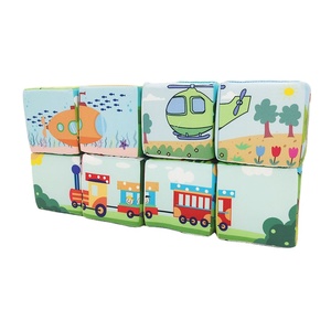 Ensemble de jouets éducatifs pour bébés Fuying, 6 pièces, cubes de construction en <span class=keywords><strong>mousse</strong></span> mignons et blocs en tissu pour jouer à l'intérieur et les occasions de Noël - Product Image 4
