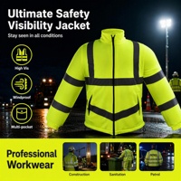 Vêtement de travail extérieur coupe-vent en polaire épaisse, vêtement de sécurité industrielle, vêtement de maintenance routière, sweat-shirt réfléchissant